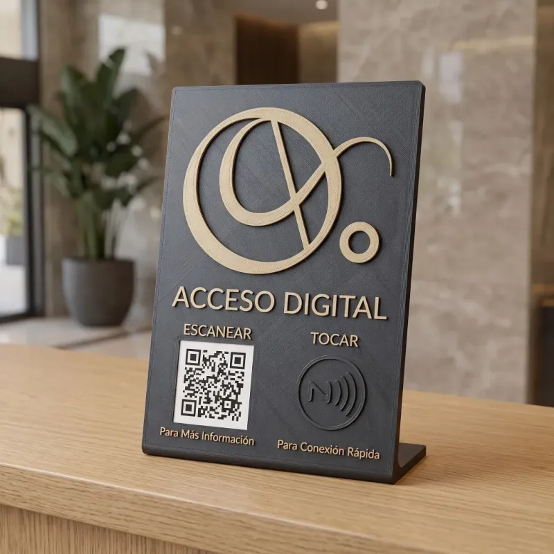 Exhibidores QR y NFC